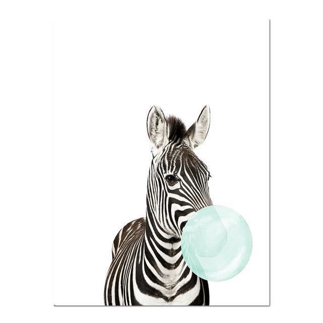 Blue Bubblegum Pop Prints - Nordic Side - Art + Prints, not-hanger