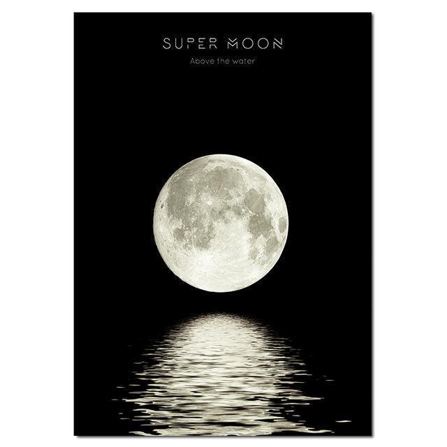 Moon Phase Canvas Prints - Nordic Side - Art + Prints, not-hanger