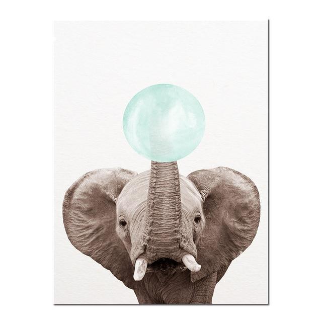 Blue Bubblegum Pop Prints - Nordic Side - Art + Prints, not-hanger