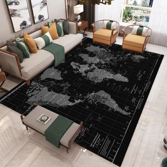 World Map Rug