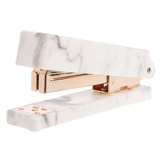 Marble Rose Gold Stapler - Nordic Side - not-hanger