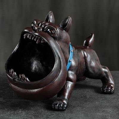 Barking Dog Storage Figurine - Nordic Side - barking, dog