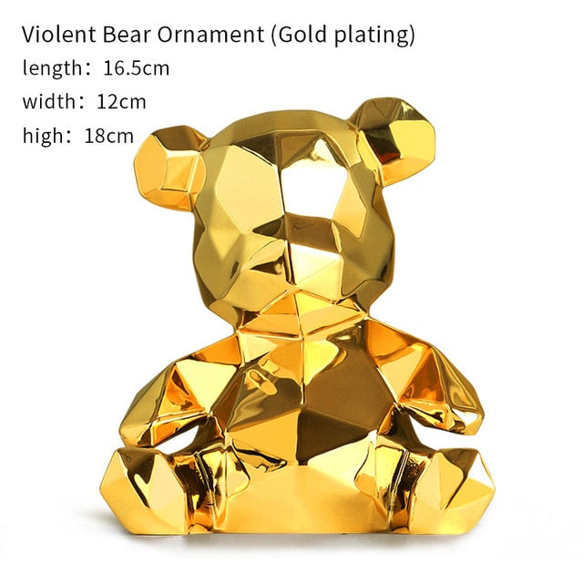 Violent Bear Decorative Figurine