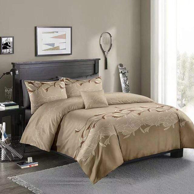 Leafed Up Duvet Cover Set - Nordic Side - bed, bedding, bedroom, duvet