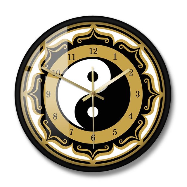 Yin Yang Symbol Decorative Wall Clock