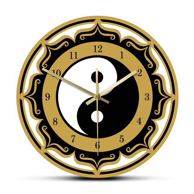 Yin Yang Symbol Decorative Wall Clock