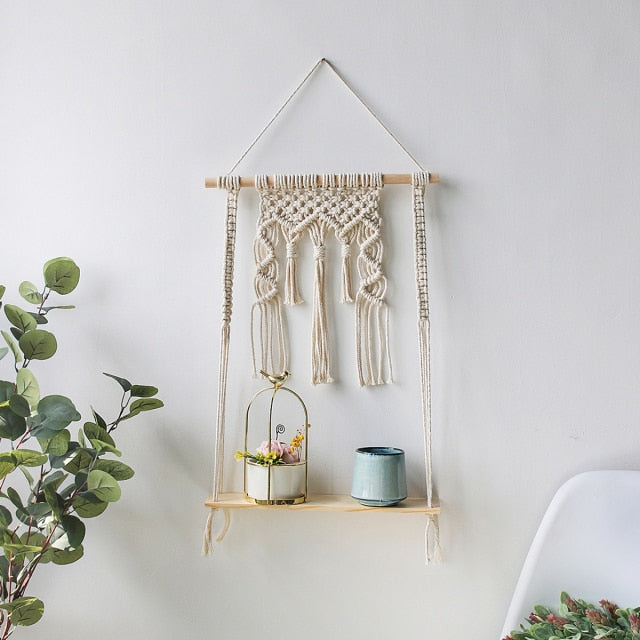 Boho Style Floating Shelf