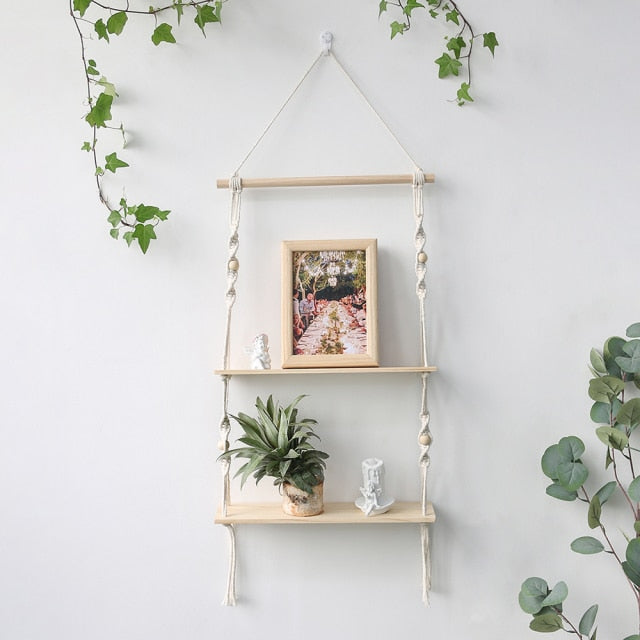 Boho Style Floating Shelf