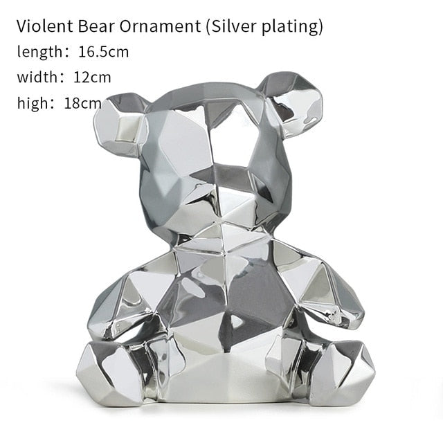 Violent Bear Decorative Figurine