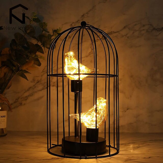 Birdcage Iron Hollow Table Lamp