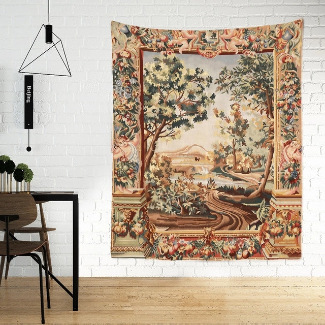 Unicorn In Garden Wall Tapestry