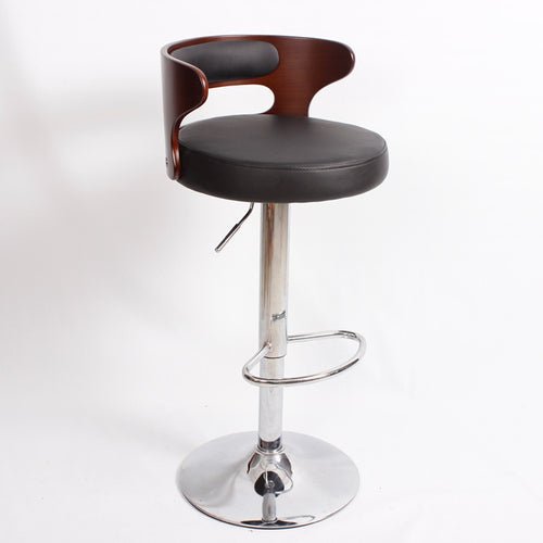 Metal Leg High Rotating Lifting Bar Stool Made of Leather