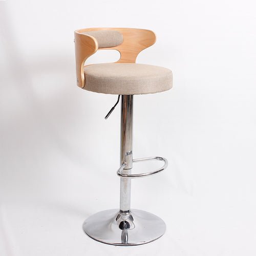 Metal Leg High Rotating Lifting Bar Stool Made of Leather