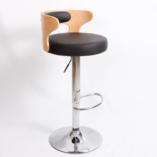 Metal Leg High Rotating Lifting Bar Stool Made of Leather