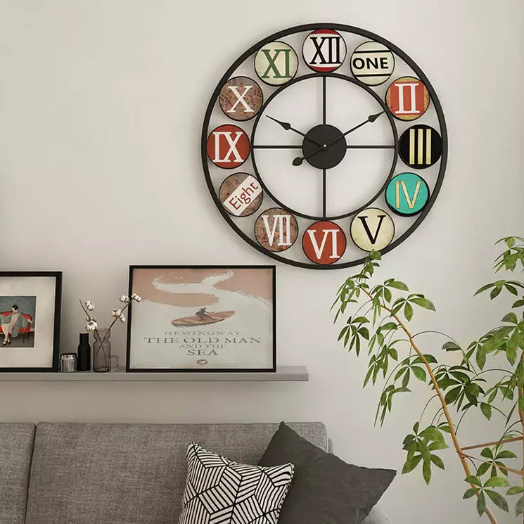 Vintage Circles Wall Clock