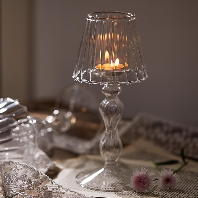 Vintage Glass Candle Holder