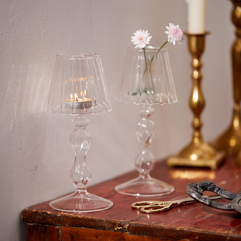 Vintage Glass Candle Holder