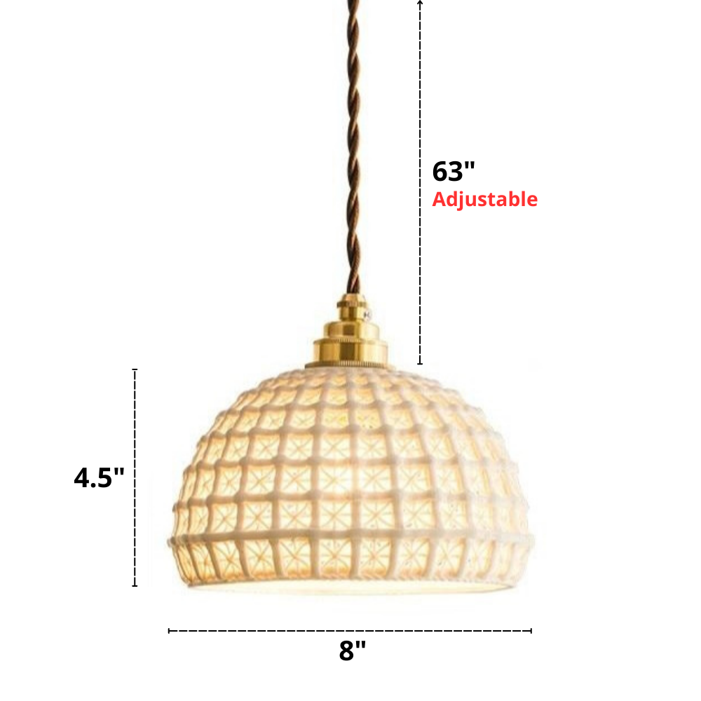 Woven Ceramic Pendant Light Fixture