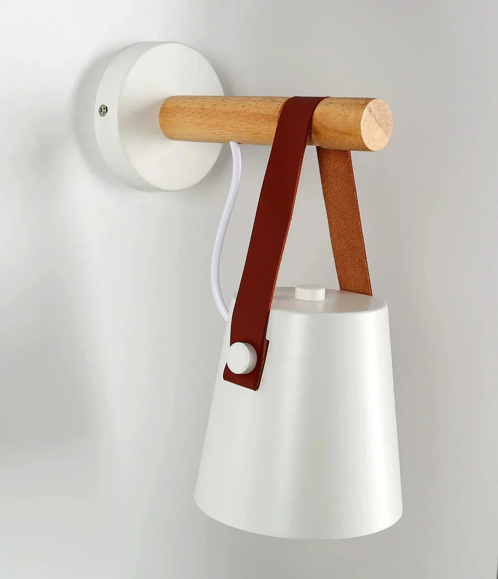 Wooden Nordic Hanging Wall Sconce